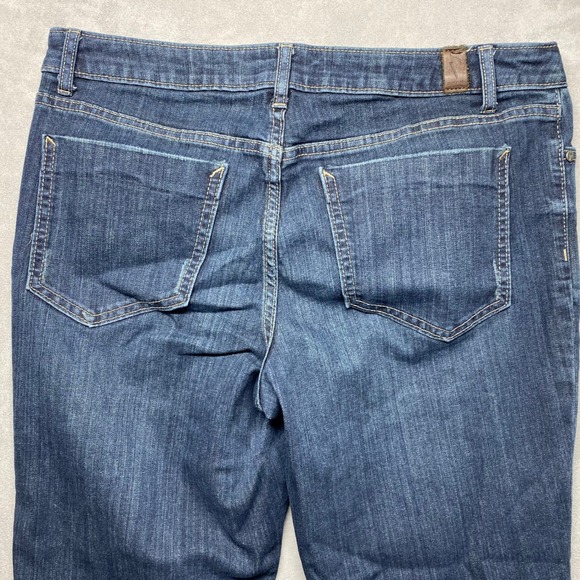 Simply Vera Vera Wang Denim Capri Mid Rise Jeans Size 10 Dark Wash - Picture 15 of 16